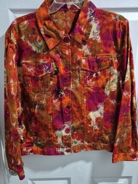 Women’s Multicolor Floral Button-Up Jacket